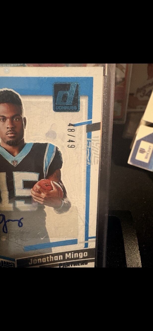 2023 Donruss Jonathan Mingo Rated Rookie Autograph /49 Panthers #14 Signed Card - Picture 3 of 4